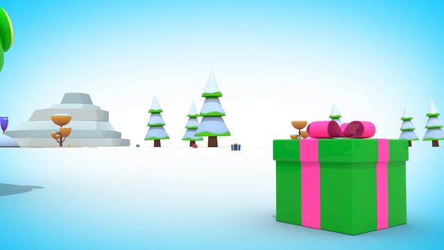 Truck Max finds Christmas tree ? Santa Claus with gifts / For Kids смотреть онлайн