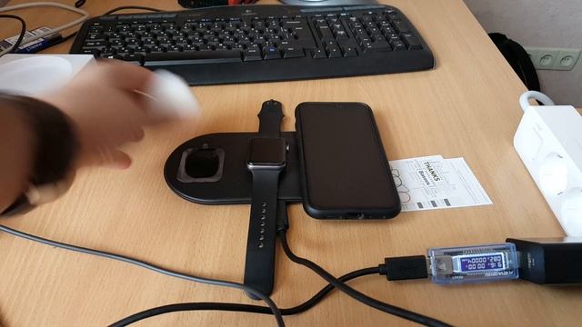 Wireless charger Baseus 3in1 BS-IW04 беспроводная зарядка для Apple Watch, AirPods, iPhone. смотреть онлайн