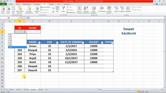 How To Make a Dynamically Updated Vlookup Formula in Excel | HINDI | Vlookup FORMULA смотреть онлайн