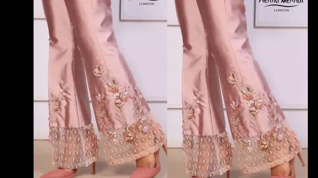 Latest women's pants/trousers/plazo Design ideas 2019,2020/ Perl embroidery प्लाजो#141 смотреть онлайн