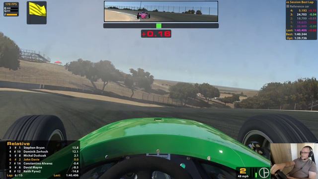 iRacing Skip Barber Formula 2000 at Laguna Seca, learning to race the Skippy. смотреть онлайн