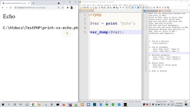 Print vs Echo | Echo vs Print | php echo and print | php print and echo | php echo vs print смотреть онлайн