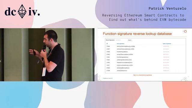 Reversing Ethereum Smart Contracts to find out what's behind EVM bytecode (Devcon4) смотреть онлайн