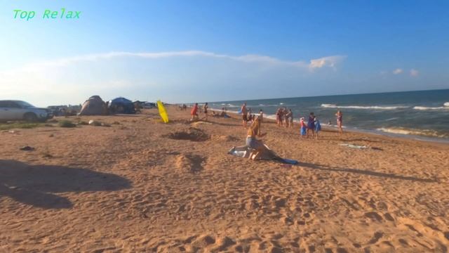 прогулка по пляжу азовское море 2K BEACH WALK Travel для расслабления, релаксации, отдыха, медитаци