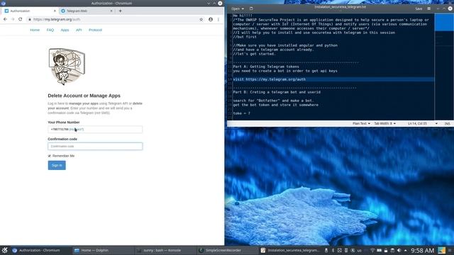 Telegram SecureTea Installation смотреть онлайн