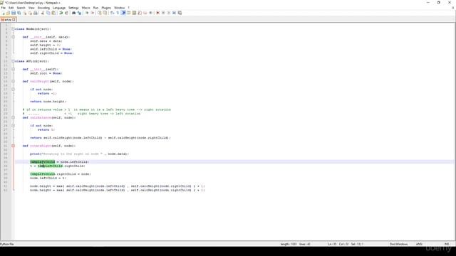 AVL tree rotation implementation in python смотреть онлайн