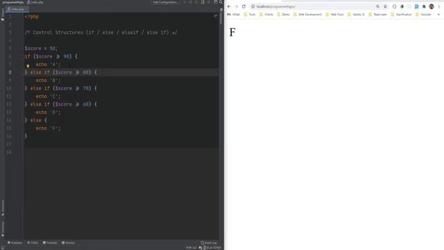 17 Control Structures in PHP - Conditional Statements - if-else - Full PHP 8 Tutorial смотреть онлайн