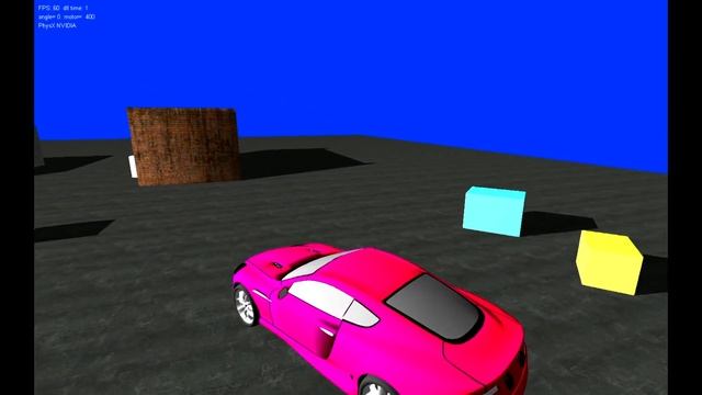 Pure Basic + Blitz3D + PhysX car physics (физика машины) смотреть онлайн