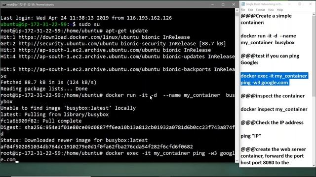 Single host networking in Docker смотреть онлайн