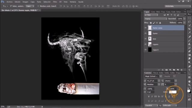 FIGURA DE HUMO (CABEZA DE TORO) смотреть онлайн