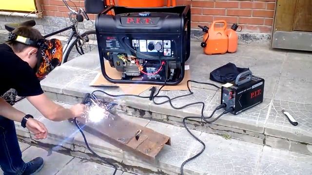 Работа сварочника от генератора PIT смотреть онлайн