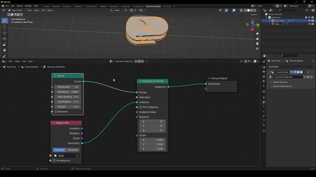 Tutorial - Spiral Staircase in Blender 3 with Geometry Nodes смотреть онлайн