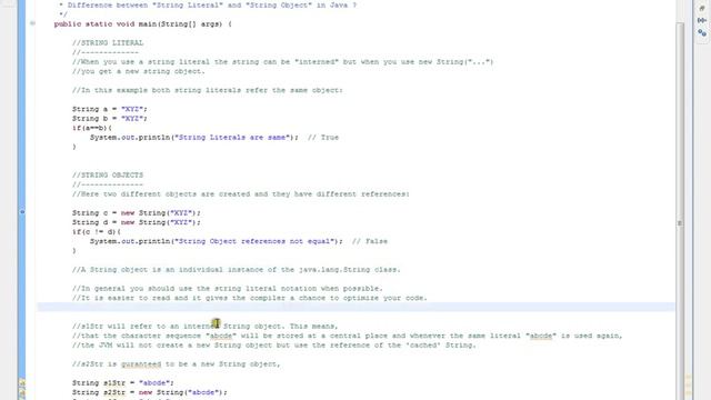 String Object String Literal Java смотреть онлайн