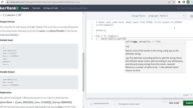 #8: "Dictionaries and Maps" Hackerrank 30 Days of Code using Python Solution | #hackerrank смотреть онлайн