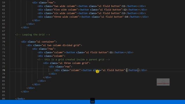 Web Development tutorial|Semantic UI - Nesting the Grid Elements смотреть онлайн
