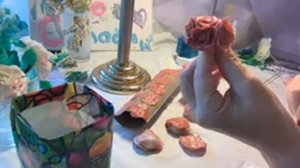 Роза Латте из холодного фарфора без молдов для начинающих .?✌️?