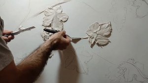 Барельеф виноградная лоза 1часть.