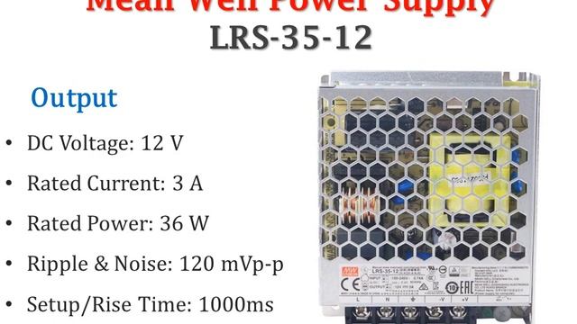 LRS-35-12 12V 36W Mean well Single Output Enclosed Power Supply smps смотреть онлайн