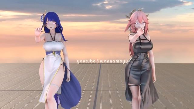 【Genshin Impact MMD/Blender】Raiden Shogun & Yae Miko - Marionette【79】【雷电将军&八重神子】 смотреть онлайн