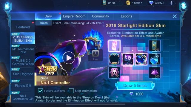 2019 Starlight Edition Gord Border and Elimination effect: MobileLegends, ☆☆GuLP☆☆ смотреть онлайн
