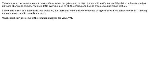 Software Engineering: Common diagnostics which VisualVM is used for смотреть онлайн