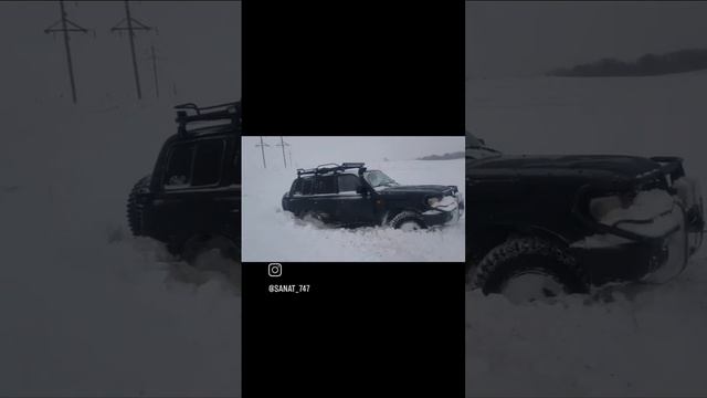 Land Cruiser 80 в снегу. Лебедка #landcruiser80 #tlc80 #icefishing