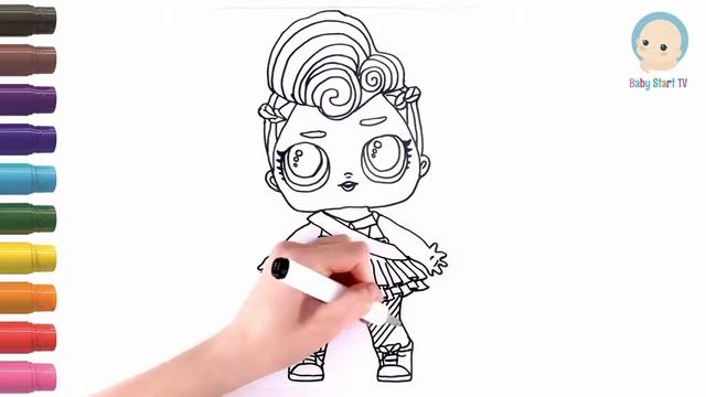 Куклы лол - Как рисовать MISSPUNK | Раскраски для детей | Узнайте цвета с LOL Surprise смотреть онлайн