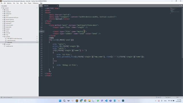 Upload file với input file PHP смотреть онлайн