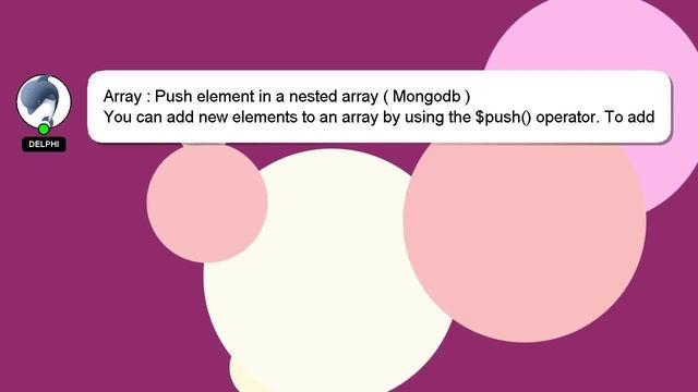 Array : Push element in a nested array ( Mongodb ) смотреть онлайн