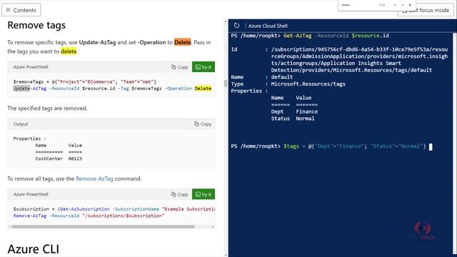 Delete Tag in Azure Resource смотреть онлайн