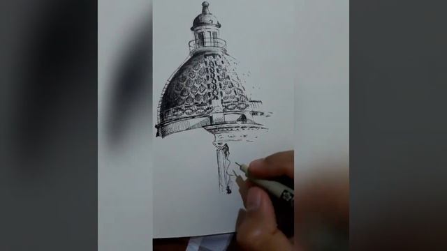 Sketching timelapse - architectural sketch (inspired by Markpoulierart) смотреть онлайн