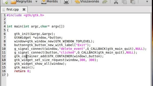 GTK+ tutorial 3 - button (part 2) смотреть онлайн