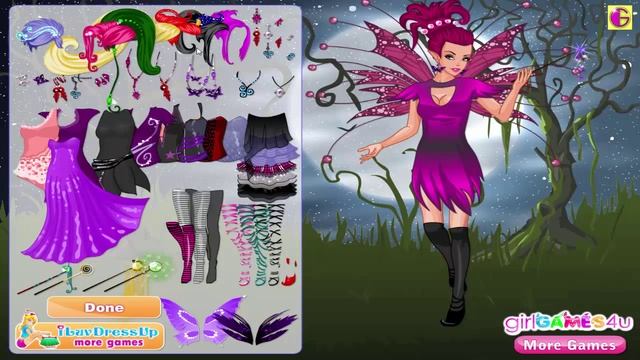 Gothic Fairy Dress Up - Game For Kids смотреть онлайн