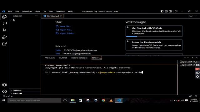 Django installation simple steps and get start setup python Django tut 1 смотреть онлайн