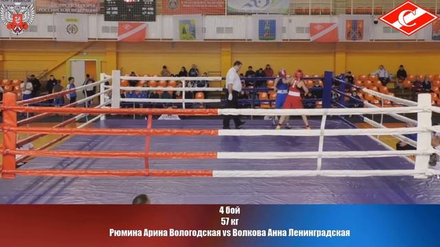57 кг Рюмина Арина Вологодская vs Волкова Анна Ленинградская смотреть онлайн