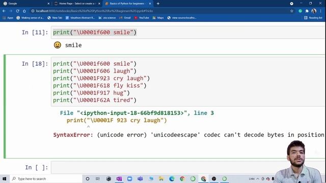Creating Emojis, Calendar function, Generating OTP, & Date Time Basics of python for beginner part смотреть онлайн