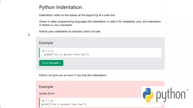 Syntax in Python - Python Tutorial - w3Schools - Ch#03 English смотреть онлайн