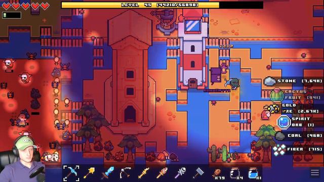 Fighting the Slime King in Forager смотреть онлайн