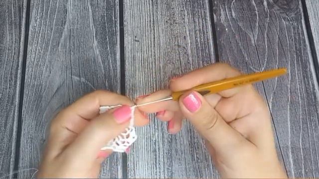 МК Салфетка крючком,,Летний ананас,,. Часть 1. (10 рядов)