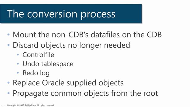 How to convert an Oracle Database to a 12c Pluggable Database (PDB) - Lesson 3 смотреть онлайн