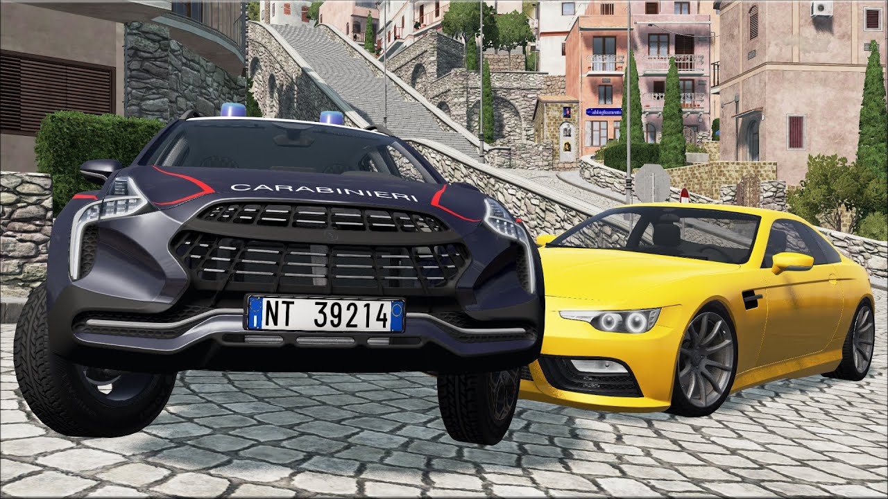 Beamng drive - автомобильная погоня в маленькой Италии | HITGAMEZ