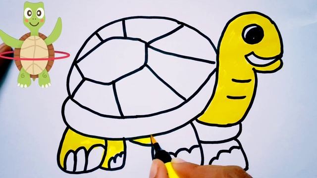 Draw a picture of a turtle for kids | Нарисуйте картинку черепахи для детей #91 | смотреть онлайн