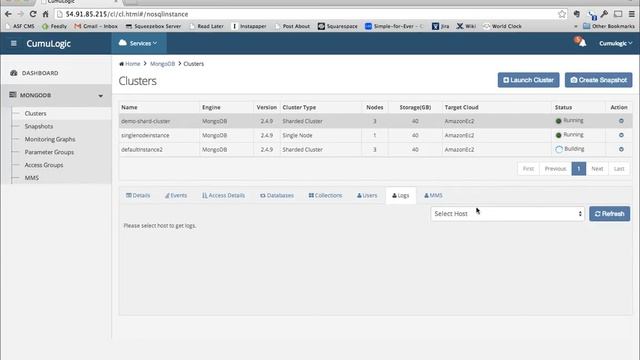 CumuLogic DBaaS Platform, MongoDB Edition Demo смотреть онлайн