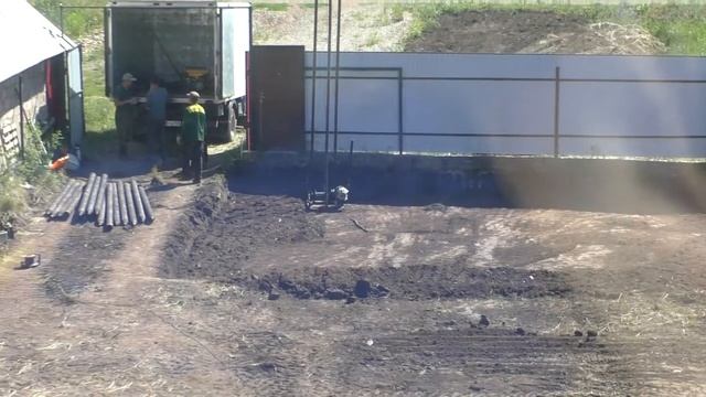 Подготовка свайного фундамента под металлический каркас гаража. смотреть онлайн