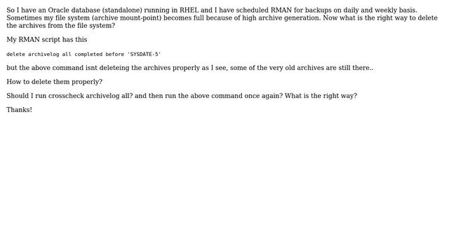 Databases: Right way to delete the archive - Oracle (3 Solutions!!) смотреть онлайн
