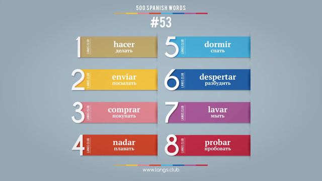 #53 - Испанский язык - 400 слов. Изучаем испанский язык самостоятельно. смотреть онлайн
