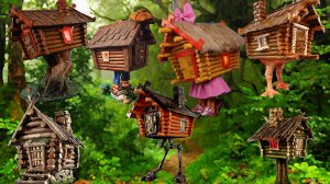 Избушка на курьих ножках. Топ-7 избушек Бабы Яги из картона своими руками