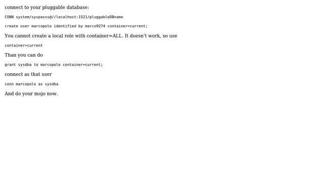 Databases: ORA-01031: insufficient privileges ALTER PLUGGABLE DATABASE to OPEN (3 Solutions!!) смотреть онлайн