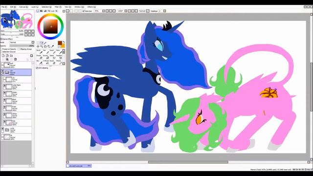 Speedpaint Princess Luna and Lily Rose смотреть онлайн