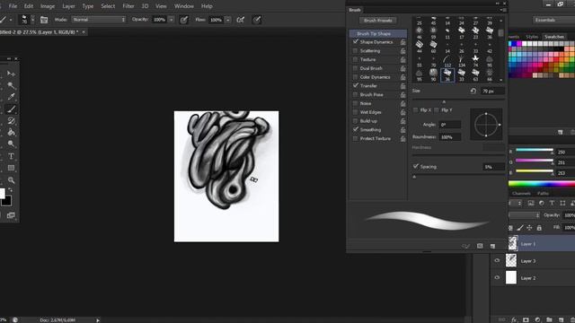 Photoshop Speed paint video. New Abstract Mural drawing with Adobe Photoshop. Digital painting . смотреть онлайн